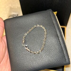 Silver Twisted Rope Bracelet